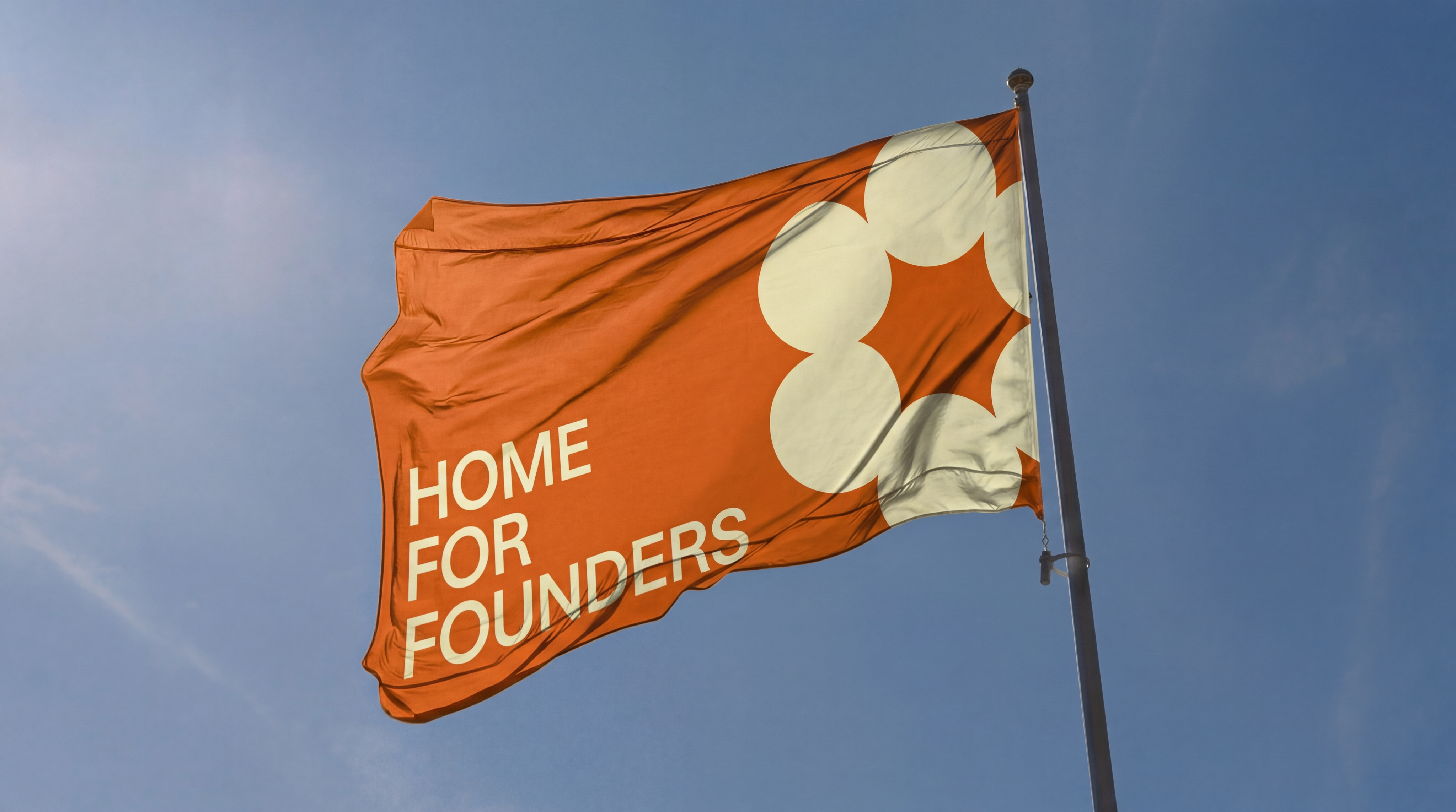 33east branded flag reading Home for Founders