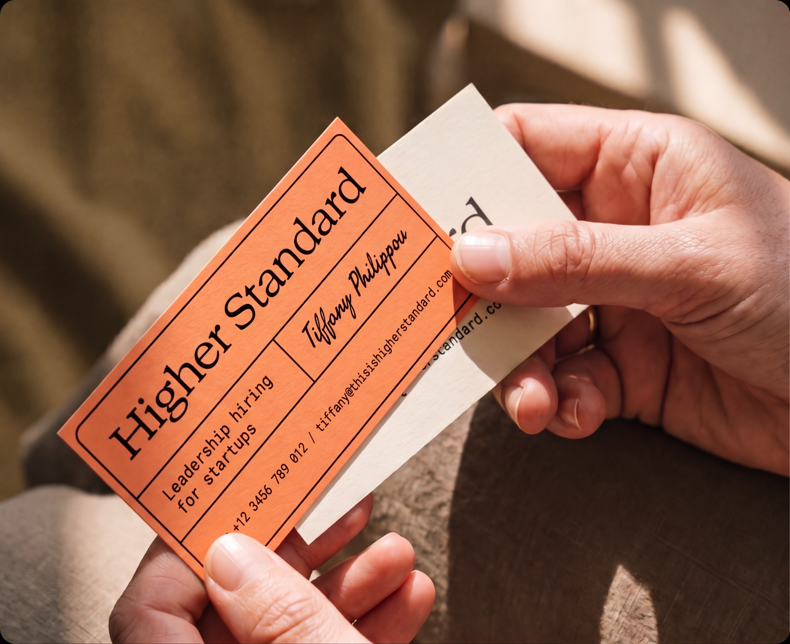 Higher Standard — branded box tag