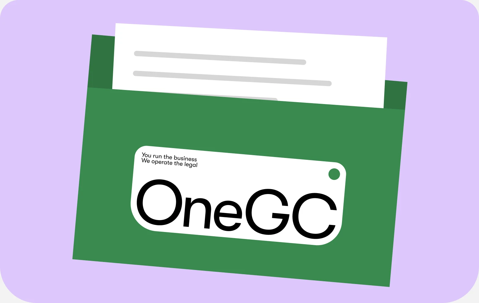 OneGC logo on a green folder