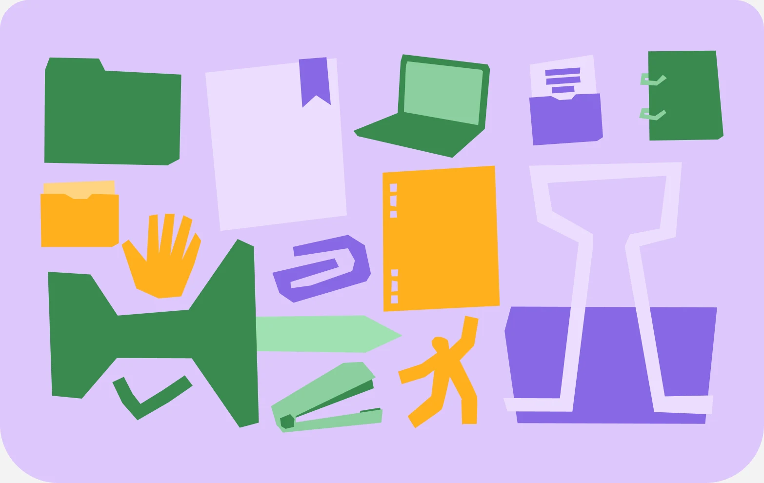 Papercut icon set