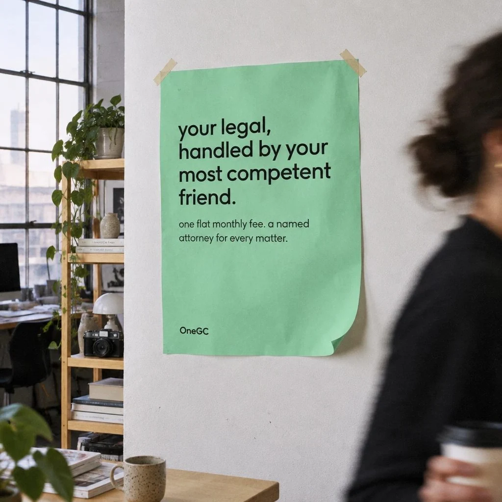 Photo: OneGC poster on a studio wall