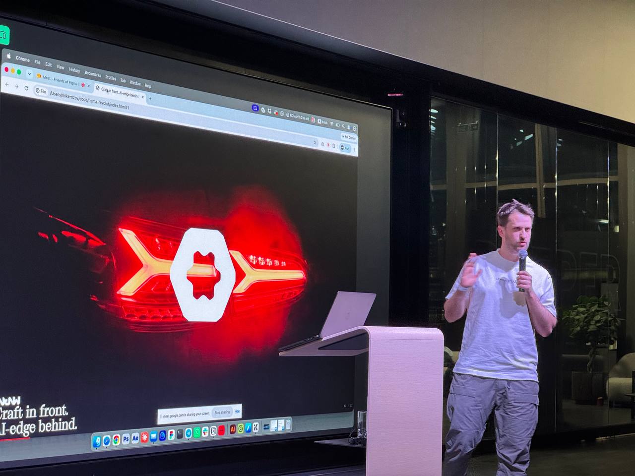 Mike Rosenblatt of UNKNW speaking at AI Demo Night — Friends of Figma London at Revolut HQ, 24 September 2026 (photo 10 of 10)